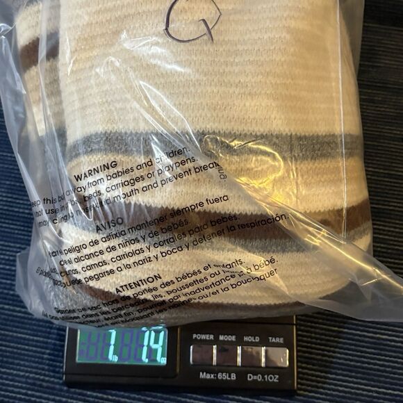 Thread & Supply Striped Sweater Womens M Cream Brown Gray Boxy NWT Coastal - Picture 11 of 11